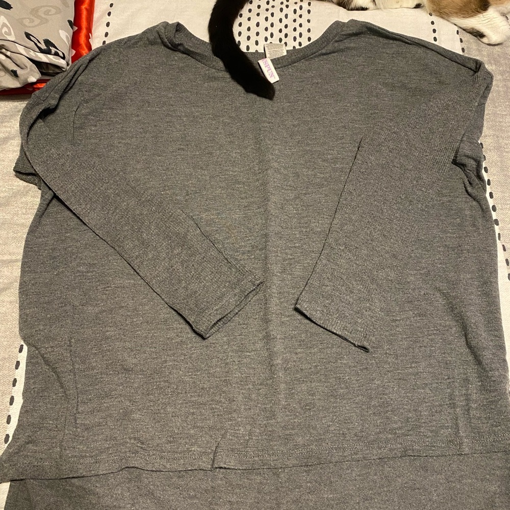 Gray Long Sleeve Top & Pants PJ Set